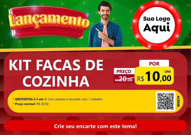 Modelo de Cartaz para Cartaz A4 Horizontal com o tema Lançamento para Utilidades Domésticas
