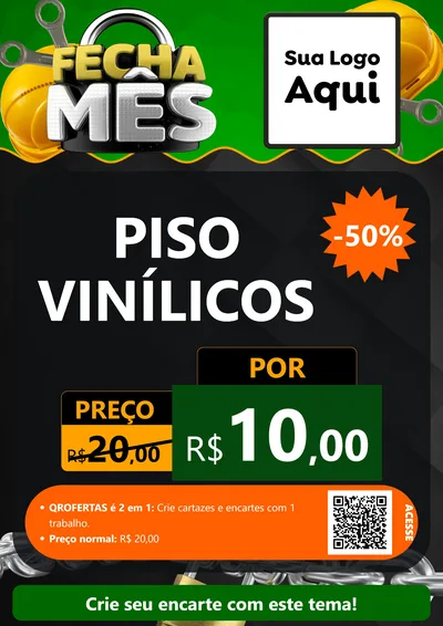Modelo de Cartaz para Cartaz A4 Vertical com o tema Fecha Mês para Material para Construção