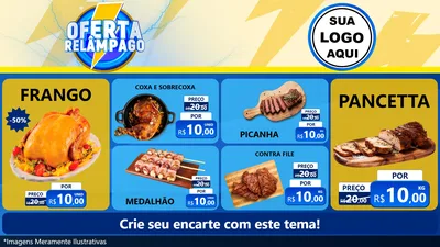 Modelo de TV para TV Horizontal com o tema Oferta Relâmpago para Assados