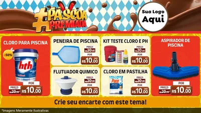 Modelo de TV para TV Horizontal com o tema Páscoa Premiada para Produtos para Piscina
