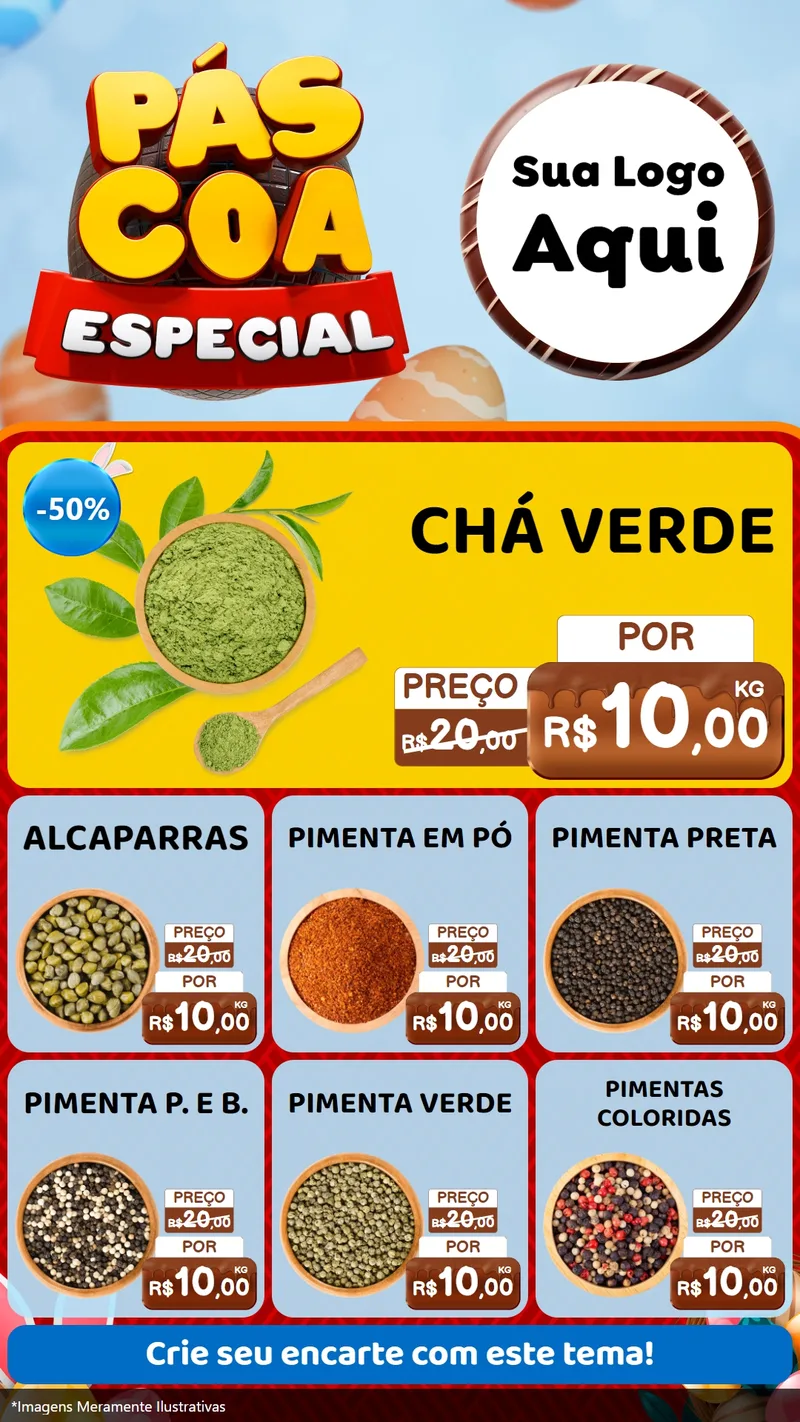 Modelo de Rede Social para Stories com o tema Páscoa Especial para Produtos Naturais