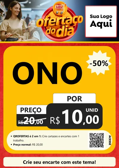 Modelo de Cartaz para Cartaz A4 Vertical com o tema Ofertaço Do Dia para Óticas