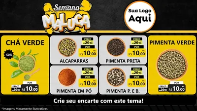 Modelo de TV para TV Horizontal com o tema Semana Maluca para Produtos Naturais