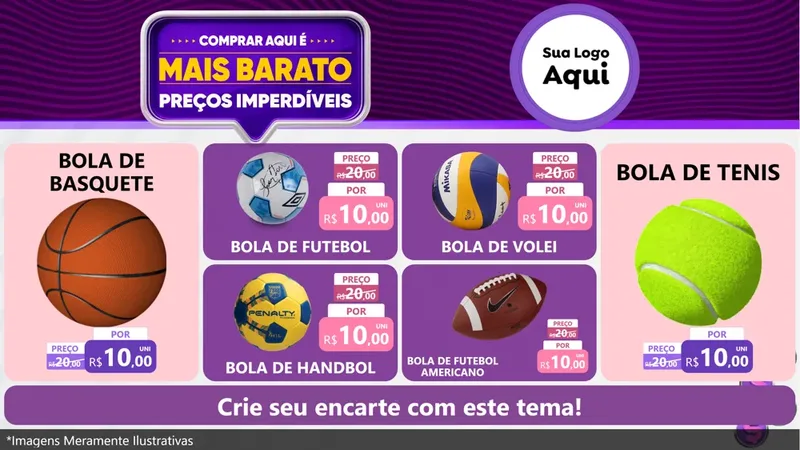Modelo de TV para TV Horizontal com o tema Mais Barato para Artigos Esportivos