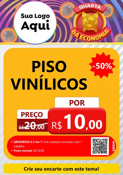 Modelo de Cartaz para Cartaz A4 Vertical com o tema Quarta da Economia para Material para Construção