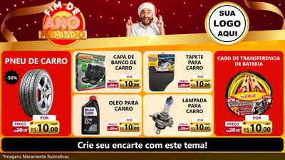 Modelo de TV para TV Horizontal com o tema Fim de Ano Premiado para Auto peças
