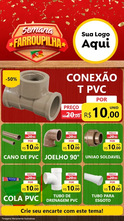 Modelo de Rede Social para Stories com o tema Semana Farroupilha para Tubos e conexões