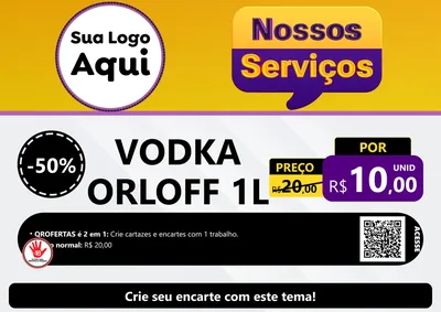 Modelo de Cartaz para Cartaz A4 Horizontal com o tema Nossos Serviços para Distribuidora de bebidas