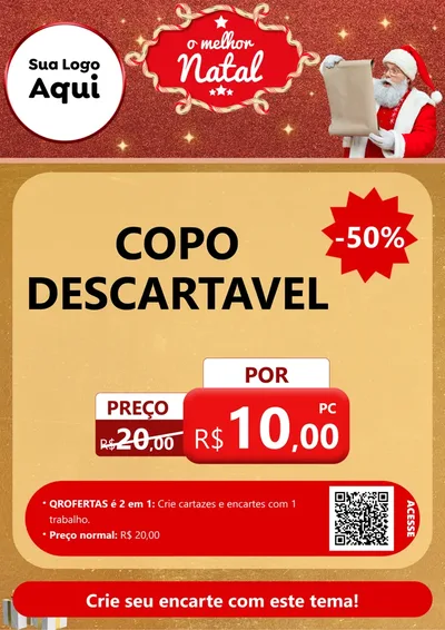 Modelo de Cartaz para Cartaz A4 Vertical com o tema O Melhor Natal para Embalagens