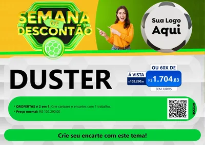 Modelo de Cartaz para Cartaz A4 Horizontal com o tema Semana de Descontão - Copa para Concessionaria de Carros