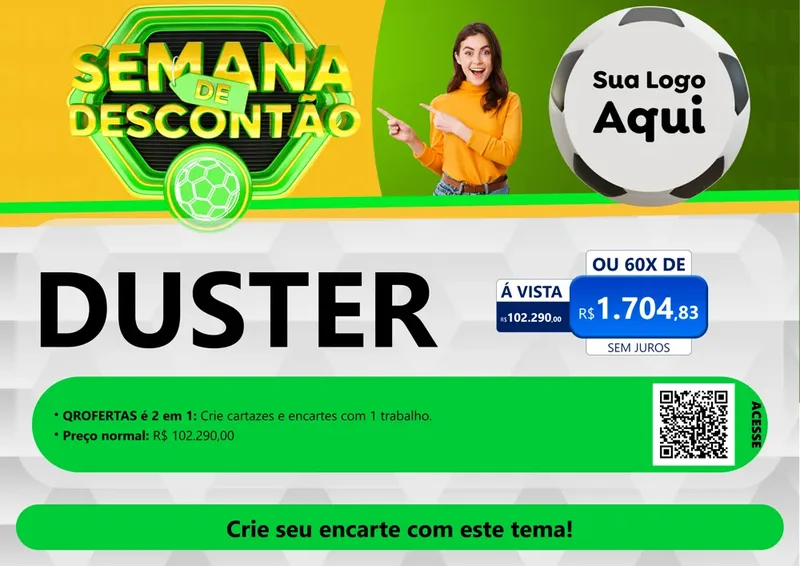 Modelo de Cartaz para Cartaz A4 Horizontal com o tema Semana de Descontão - Copa para Concessionaria de Carros