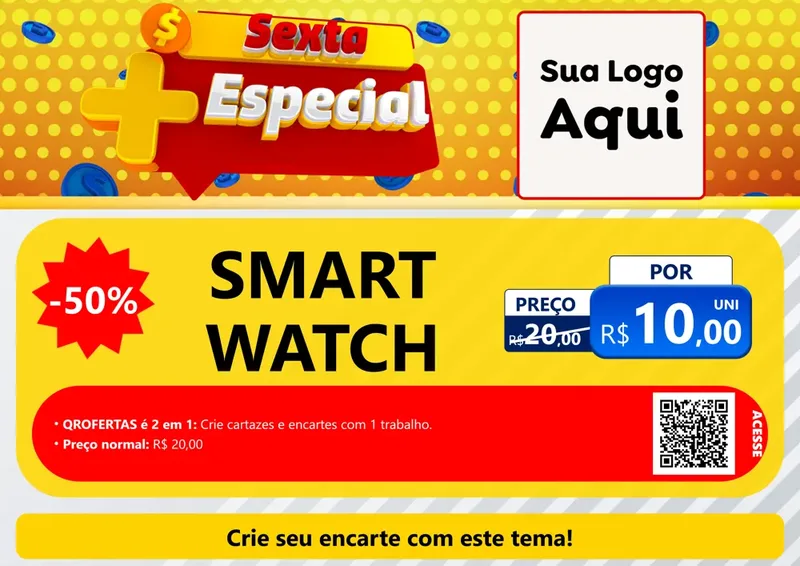 Modelo de Cartaz para Cartaz A4 Horizontal com o tema Sexta Mais Especial para Informática