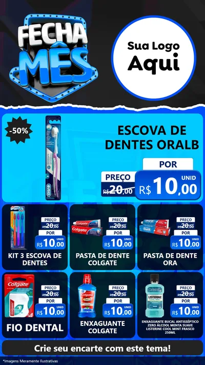 Modelo de Rede Social para Stories com o tema Fecha Mês para Higiene Pessoal