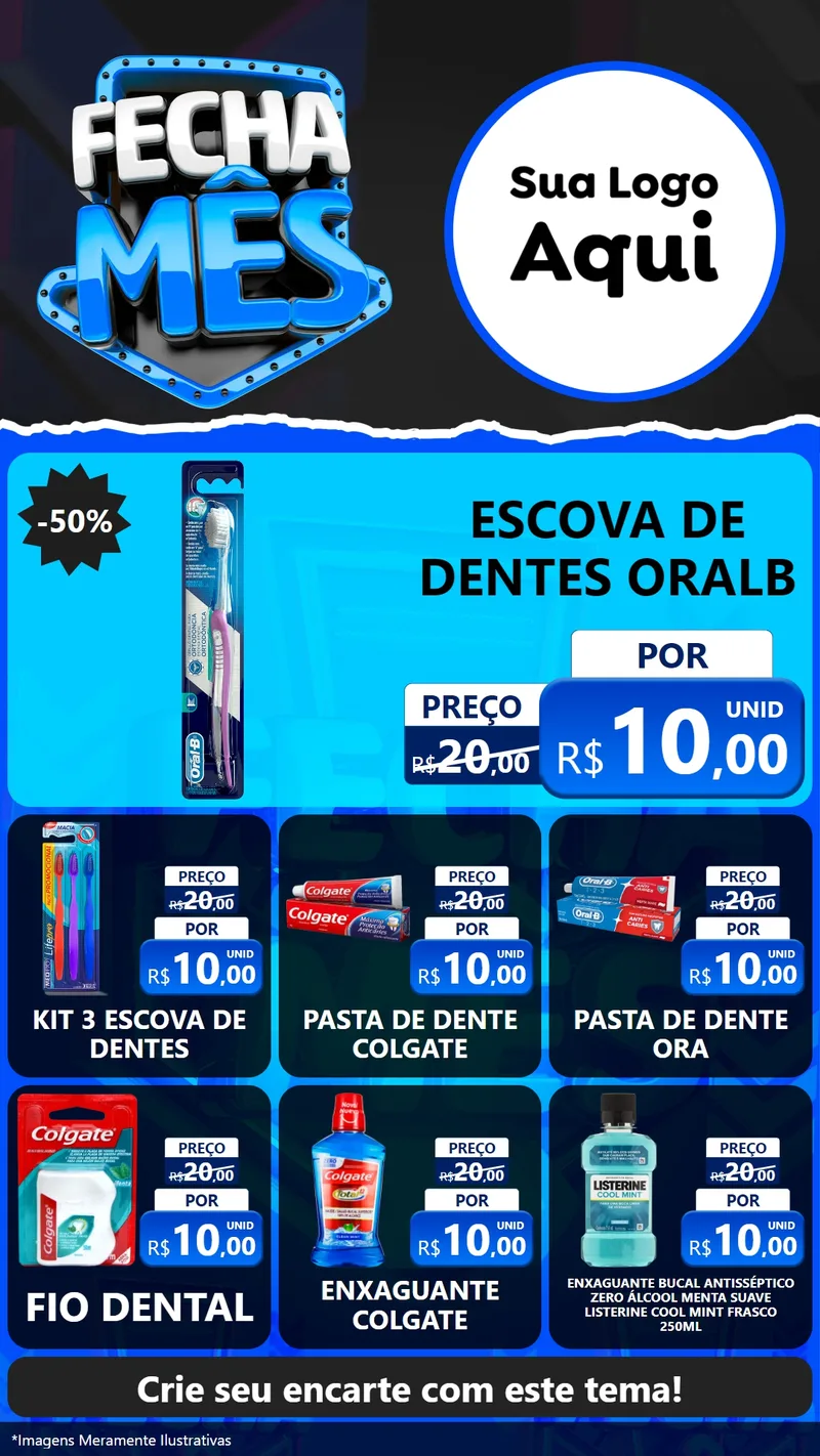 Modelo de Rede Social para Stories com o tema Fecha Mês para Higiene Pessoal