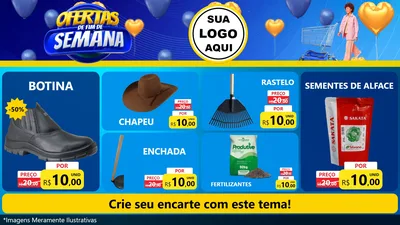 Modelo de TV para TV Horizontal com o tema Ofertas de Fim de Semana para Agropecuária