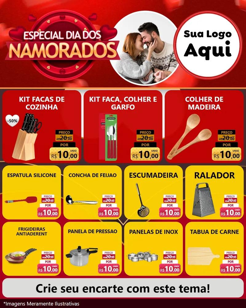 Modelo de Rede Social para Feed Instagram com o tema Especial Dia Dos Namorados para Utilidades Domésticas