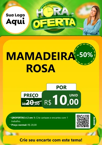 Modelo de Cartaz para Cartaz A4 Vertical com o tema Hora da Oferta para Bebês