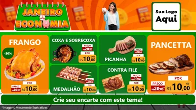 Modelo de TV para TV Horizontal com o tema Janeiro da Economia para Assados