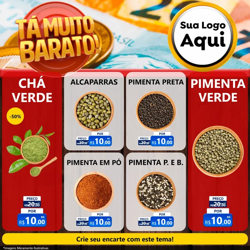 Modelo de Rede Social para Feed Facebook com o tema Está Muito Barato para Produtos Naturais
