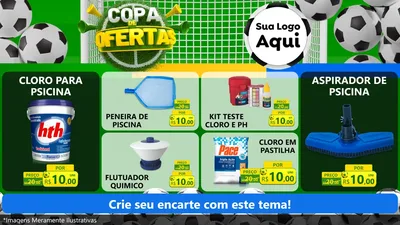 Modelo de TV para TV Horizontal com o tema Copa De Ofertas para Produtos para Piscina