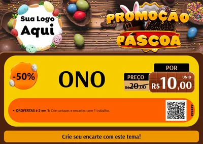 Modelo de Cartaz para Cartaz A4 Horizontal com o tema Promoção Páscoa para Óticas