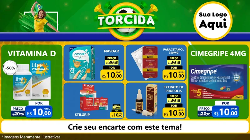Modelo de TV para TV Horizontal com o tema Torcida para Farmácia