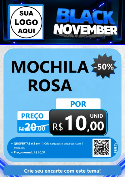 Modelo de Cartaz para Cartaz A4 Vertical com o tema Black November para Papelaria
