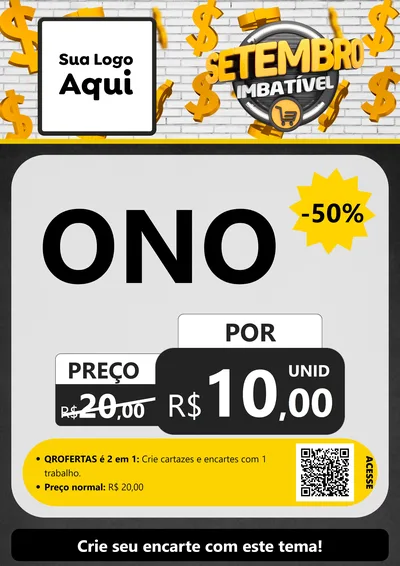 Modelo de Cartaz para Cartaz A4 Vertical com o tema Setembro Imbatível para Óticas