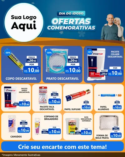 Modelo de Rede Social para Feed Instagram com o tema Dia do Idoso