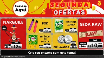 Modelo de TV para TV Horizontal com o tema Segunda de Ofertas para Tabacaria