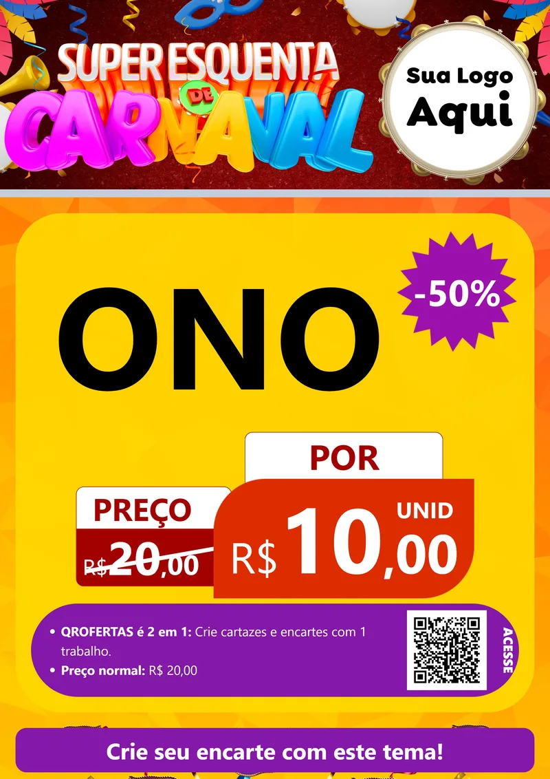 Modelo de Cartaz para Cartaz A4 Vertical com o tema Super Esquenta de Carnaval para Óticas