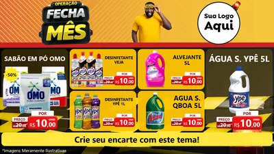 Modelo de TV para TV Horizontal com o tema Operação Fecha Mês para Produtos de Limpeza