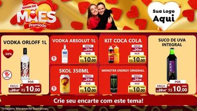 Modelo de TV para TV Horizontal com o tema Semana das Mães Premiada para Distribuidora de bebidas