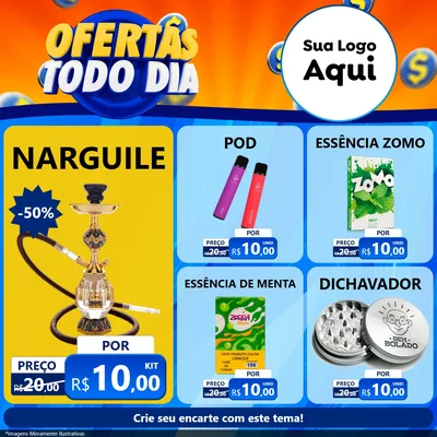 Modelo de Rede Social para Feed Facebook com o tema Ofertas Todo Dia para Tabacaria