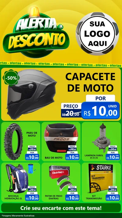 Modelo de Rede Social para Stories com o tema Alerta de Desconto para Moto peças