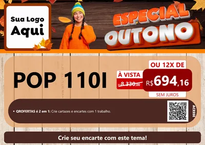 Modelo de Cartaz para Cartaz A4 Horizontal com o tema Especial Outono para Concessionaria de Motos