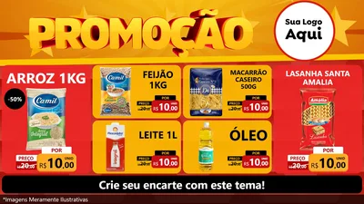 Modelo de TV para TV Horizontal com o tema Promoção para Supermercado