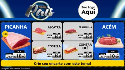 Modelo de TV para TV Horizontal com o tema Sorteio Dia Dos Pais para Açougue
