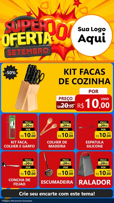 Modelo de Rede Social para Stories com o tema Super Oferta Setembro para Utilidades Domésticas