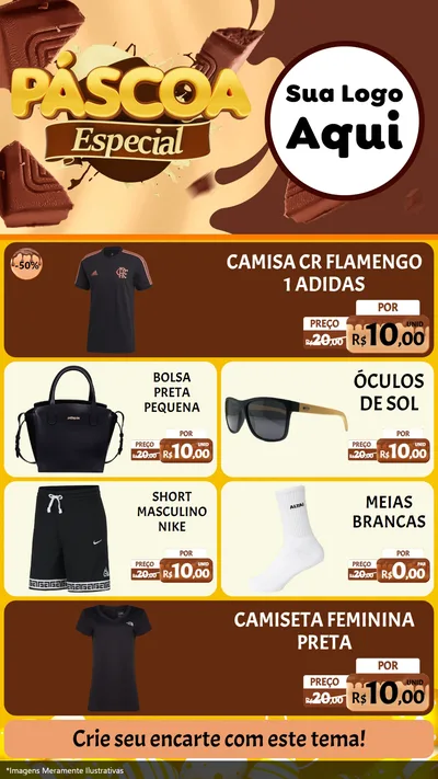 Modelo de TV para TV Vertical com o tema Páscoa Especial para Roupas e acessórios