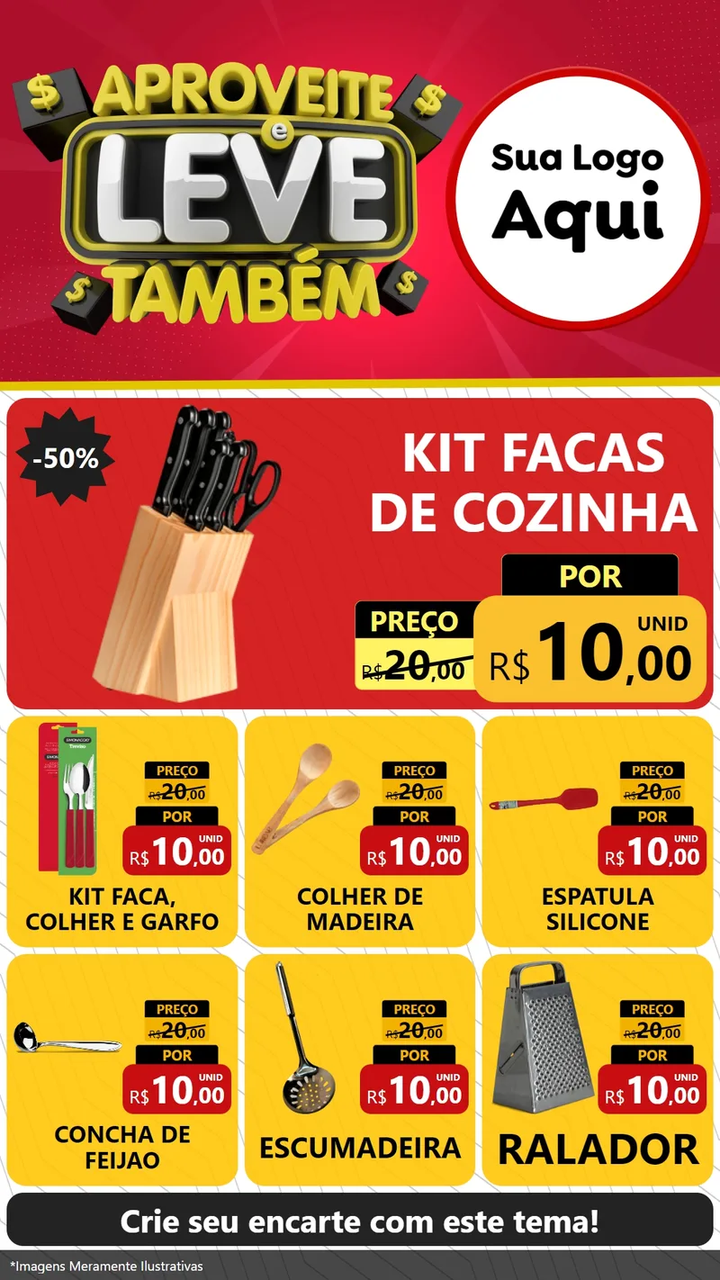 Modelo de Rede Social para Stories com o tema Aproveite e Leve Também para Utilidades Domésticas