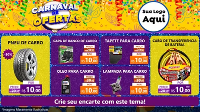 Modelo de TV para TV Horizontal com o tema Carnaval de Ofertas para Auto peças