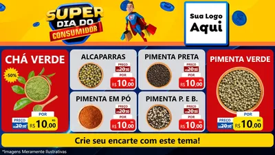 Modelo de TV para TV Horizontal com o tema Super Dia do Consumidor para Produtos Naturais