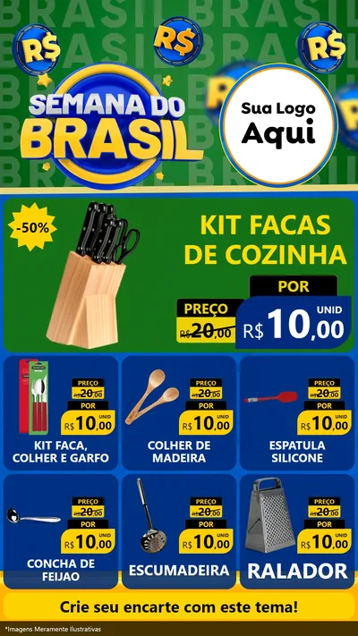 Modelo de Rede Social para Stories com o tema Semana Do Brasil para Utilidades Domésticas