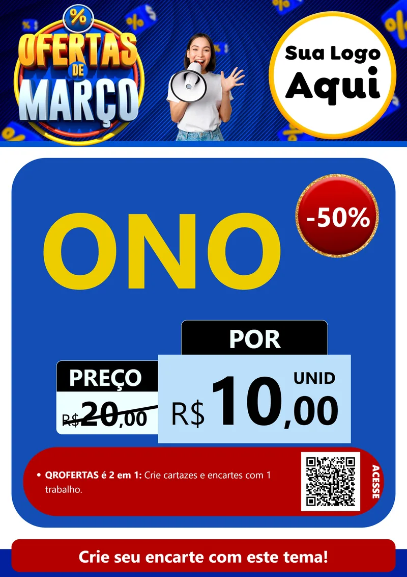 Modelo de Cartaz para Cartaz A4 Vertical com o tema Ofertas de Março para Óticas