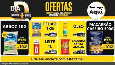 Modelo de TV para TV Horizontal com o tema Dia D Mais Economia para Supermercado