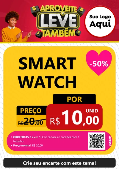 Modelo de Cartaz para Cartaz A4 Vertical com o tema Aproveite e Leve Também para Informática