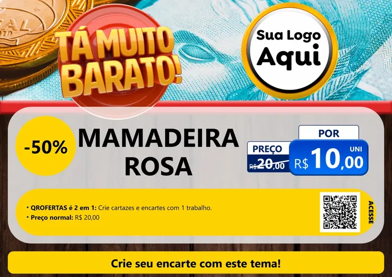 Modelo de Cartaz para Cartaz A4 Horizontal com o tema Está Muito Barato para Bebês