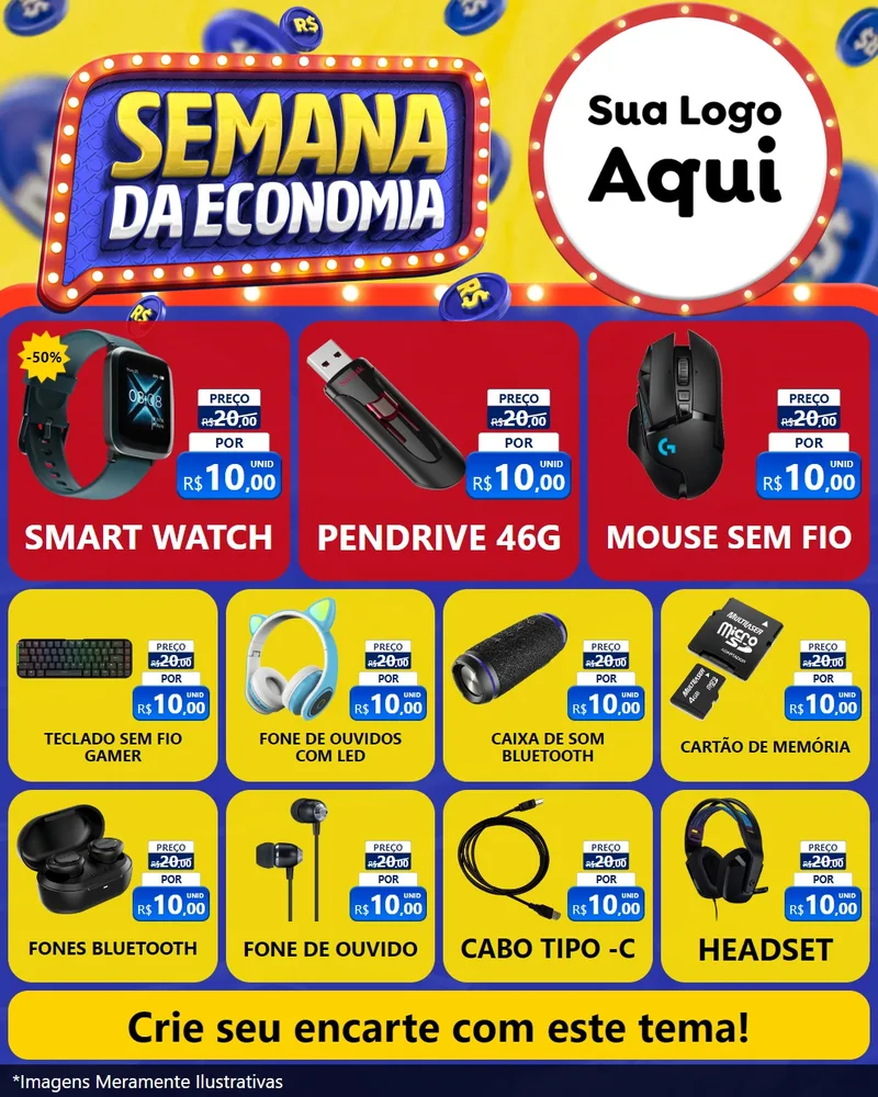 Modelo de Rede Social para Feed Instagram com o tema Semana da Economia para Informática