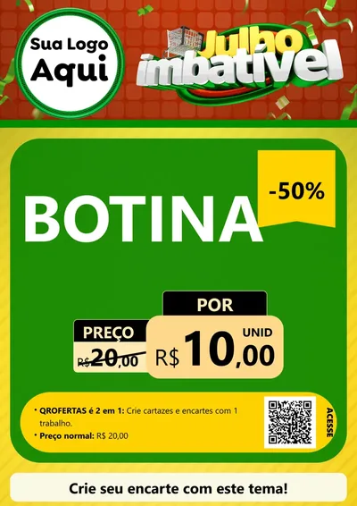 Modelo de Cartaz para Cartaz A4 Vertical com o tema Julho Imbatível para Agropecuária